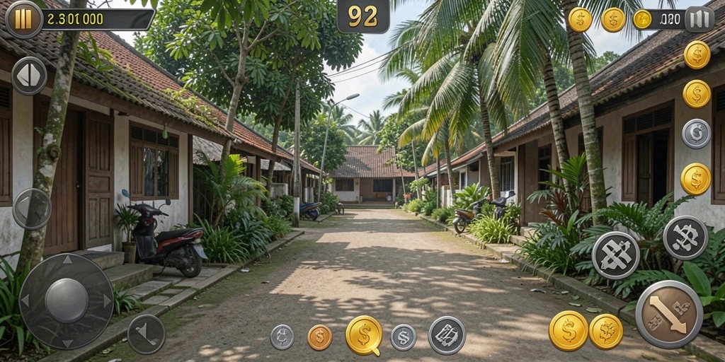 Tampilan level yang menakjubkan dan penuh warna.