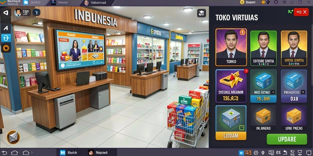 Tampilan game yang menarik dan penuh warna.
